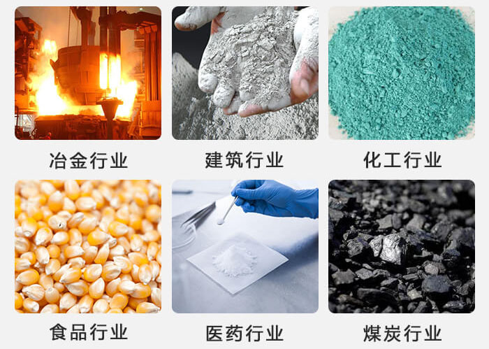 不銹鋼振動(dòng)篩主要應(yīng)用于冶金，建筑，化工，食品等行業(yè)中。